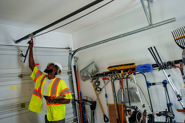 Professional Garage Door Panel Replacement technician working in Clyde, NC